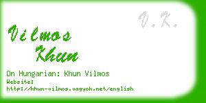 vilmos khun business card